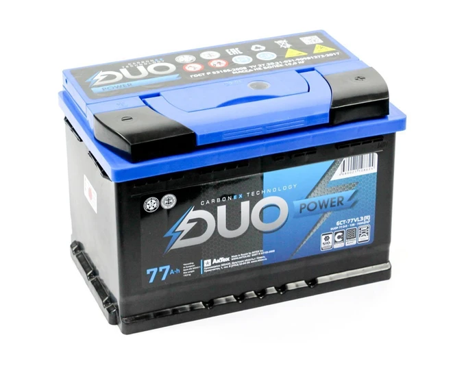 Аккумулятор DUO POWER 6ст-77 Ач